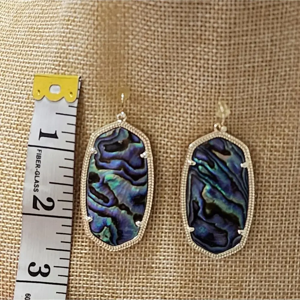 Kendra Scott Gold and Abalone Gorgeous‎ Hand Picked Stones Danielle Earrings